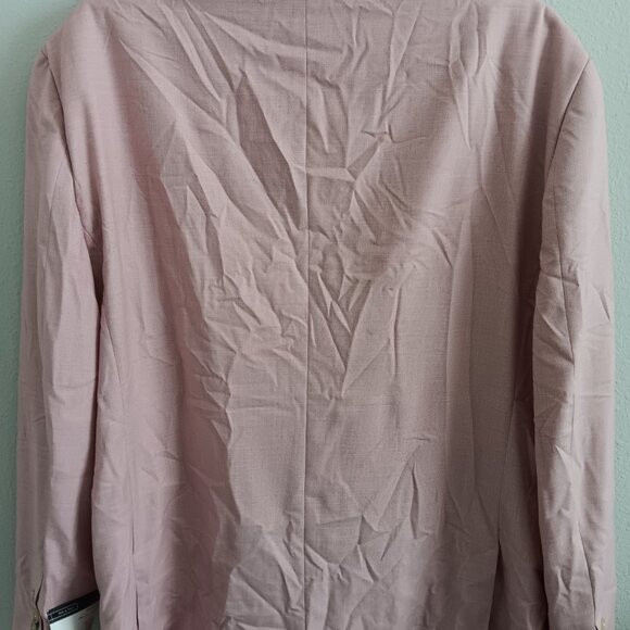 J. Ferrar Mens Classic Fit Big and Tall Suit Jacket, Pink Sz 52 Long - Picture 5 of 6